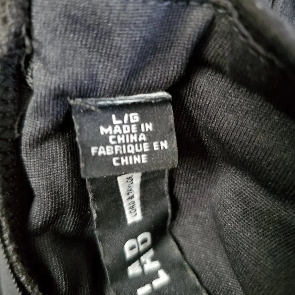 Design Lab Black Sleeveless Dress Large Geometric Tribal Print Partial Open Back - Picture 10 of 11